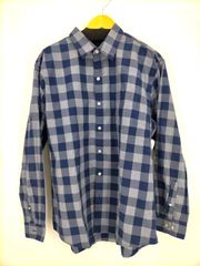 ヴァンヒューゼン VAN HEUSEN  CLASSIC FIT レギュラーカラー チェックシャツ メンズ import：XL 