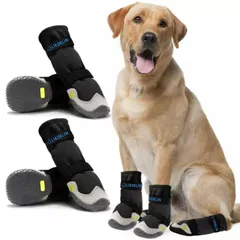 【人気商品】犬用 靴 犬用靴 靴 犬用 シューズ 保護 ゴム底 通気性 肉球 愛犬のお散歩 犬 犬 靴 防水 雨の日 防水 中、大型犬 犬 滑り止め 散歩 介護 犬の靴 傷防止 すべり 脱げにくい 止め 足元の汚れ防止 ドッグシューズ 足舐め防止 反射マジックのサムネイル