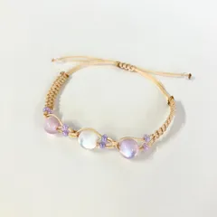 【ハンドメイド】マクラメ ブレスレット レディース Fのサムネイル