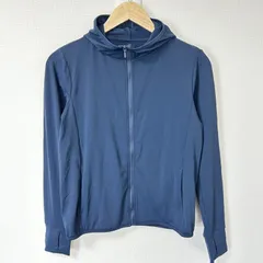 (^w^)b UNIQLO ユニクロ エアリズムUVカット メッシュパーカー フーディ 薄手 シンプル 羽織り ベーシック 定番 アウトドア デイリー タウンユース 冷房対策 日焼け対策 ネイビー 紺 レディース サイズM