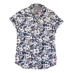 サイズ：0 MASTER BUNNY EDITION マスターバニーエディション  半袖ポロシャツ 花柄 ホワイト系 [240101337826]# ゴルフウェア レディース ストスト