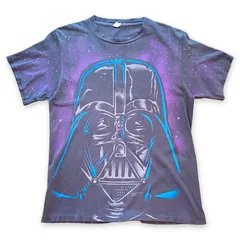 【XL相当】90s スターウォーズ STARWARS ダースベイダー Tシャツ ヴィンテージ シングルステッチ 黒 コピーライト入り【古着】