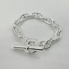 ●【展示未使用品】HERMES エルメス ブレスレット シェーヌダンクル PM 17コマ スターリングシルバー SV925 Ag925 【中古】SAランク　5_287
