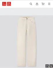 29 UNIQLO(ユニクロ) U ワイドフィート カーブジーンズ Off-White(オフホワイト)