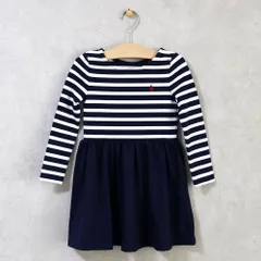 【新品】POLO RALPH LAUREN　ストライプ　ポンチ　ワンピース　115　サイズ５