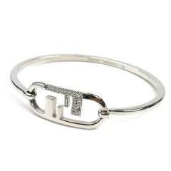 FENDI フェンディ ブラス オーロック バングル 8AH359A44GF089U M 13.2g ジルコン レディース 中古