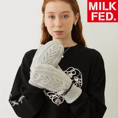 ミルクフェド 手袋 手ぶくろ MILKFED スマホ対応 レディース HEART CABLE MITTENS 103254054004 milkfed ミトン グローブ アッシュ グレー ブランド ミトン ニット おしゃれ 可愛い 防寒 クリスマスプレゼント