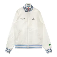 サイズ：M LE COQ GOLF ルコックゴルフ  ロゴ刺繍 長袖ジップジャケット  ホワイト系 [240101448701] ゴルフウェア レディース ストスト