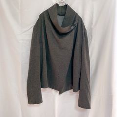 美品 自由区 レディース カーディガン サイズ44 3L グレー ケープ ポンチョ ジャケット 羽織り おしゃれ キレイめ フォーマル お仕事着