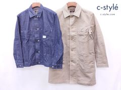 W031 [セット] MR.OLIVE ミスターオリーブ ジャケット デニムシャツ S ベージュ インディゴ | Q★
