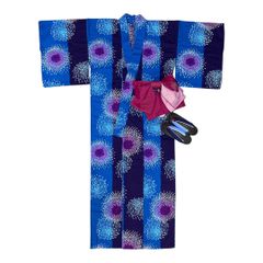 【⭐️大特価15,800円⭐️】ME-A-331  新品未使用　美品　日本製　4点セット　１点限り　浴衣　下帯　作り帯　えんじ　藍色　お祭り　デート　アレンジ　浴衣　レディース  浴衣  女性  夏祭り  花火  ゆかた　昭和レトロ