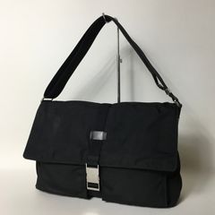 2508-5｜グッチ ショルダーバッグ キャンバス レザー ブラック - メルカリ