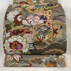 未使用品　お仕立済　白綾苑大庭 obi　袋帯　油絵風　竹柄?　ゴールドベージュ アウトレット ショップ 通販レディース - 未使用品 お仕立済 白