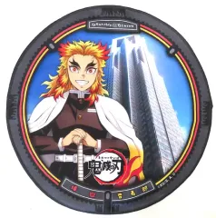 【中古】タオル・手ぬぐい 煉獄杏寿郎 ご当地マンホール風ラウンドタオル 「鬼滅の刃×ufotable DINING -HIROMA-」 開店記念グッズ