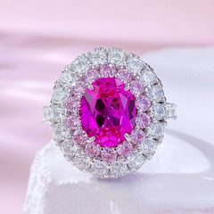 ピンクサファイアのエメラルドカットリング PT950刻印あり - メルカリ