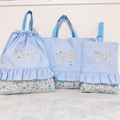 【完成品】 入園　入学　セット　レッスンバッグ　リボン　フリル　女の子
