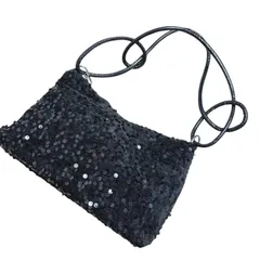 レディース　パーティバッグ　フォーマルバッグ　軽い　ショルダーバッグ　キラキラ　ハンドバッグ　スパンコールバッグ　黒