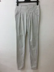 ガリャルダガランテ　淡いグレーの細コーデュロイパンツ 内股側は切り替え