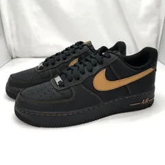 【中古】NIKE AIR FORCE 1 '07 LV8 BLACK/DESERT OCHRE サイズ27cm HQ2037-003 黒[91]