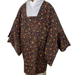 R-1229　和装コート　道行コート　裄64.5センチ　絹　レディース　着物用