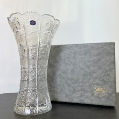 ボヘミアグラス　花瓶　スロバキア