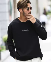 新品 未使用 並行輸入 KANGOL(カンゴール)KANGOL別注裏毛トレーナー 210946 ブラックA