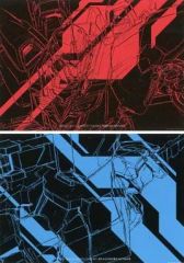 [중고] 데스크 매트 MS (실루엣) & GUNDAM UC 아트 데스크 매트 [이치 반 쿠지 기동 전사 건담 UC] J상