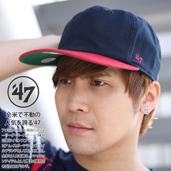 47 캡 레드삭스 맨즈 레이디스 봄 여름 가을 겨울용 감색 MLB Red Sox B 로고 47brand 포티세븐 모자 cap 흐림 깊은 스냅 백 캡 세련된 데님 데님 캡 b계 B-DBLBK02GWP-NY