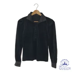 ☆美品☆ COMME CA DU MODE コムサデモード トップス ポロシャツ 襟レース 長袖 レディース ブラック 9 901-12340 送料無料 古着