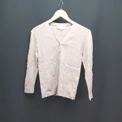 ◇ ROPE PICNIC ロペピクニック Vネック 無地 リブ ニット 長袖 カーディガン サイズ38 ピンク レディース E  【1310130033847】