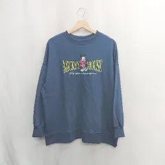 ◇ ⊇ Disney ミッキーマウス 長袖 スウェットトレーナー サイズM ネイビー系 レディース E  【1503050029636】