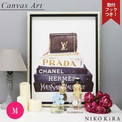 アートパネル アートポスター ブランド シャネル プラダ エルメス HERMES オマージュアート 43cm モダン 玄関 トイレ キャンバス デザイン モノクロ アート a2 ブラック クラッチ バッグ ブックスタック M フレーム付き ブランド かわいい
