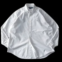 ■古着 RALPH LAUREN ラルフローレン BLAKE ボタンダウンシャツ 長袖 白 ワンポイントポニー XL【J1125】
