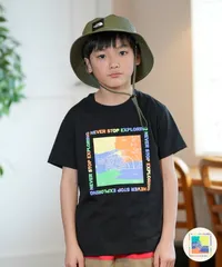 【ムラスポ公式】新品 THE NORTH FACE ザ・ノース・フェイス Tシャツ キッズ 半袖 吸汗速乾 UVカット ショートスリーブゲットモテッドグラフィックティー NTJ32575