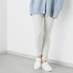 【新品未使用】 ダイアアロー コンジュンク ハイテンション素材 裏フリース起毛 レギンスパンツ ライトグレー M【参考価格￥3,600-】