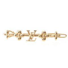 ルイヴィトン バレッタ ベビールイ LV モノグラム ヘアアクセサリー クリップ ピン M01670 ゴールド【中古】