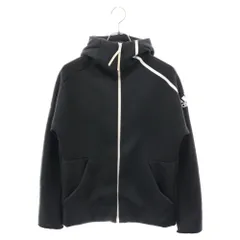 adidas (アディダス) サイドプリント ジップアップパーカー ブラック DM5543