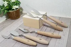 新品未使用　パレットナイフ ペインティングナイフ スパチュラ 5本セット 油絵