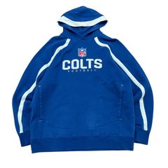 NFL コルツ スウェットパーカー フーディ ブルー XL【SW156】
