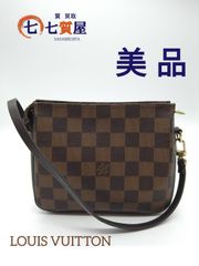 【美品】LOUIS VUITTON ルイヴィトン ダミエ トゥルース メイクアップ ポーチ ハンドバッグ