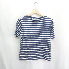 ◇ ⊂ Φ SAINT JAMES セントジェームス ボーダー柄 半袖 Tシャツ サイズ表記なし ネイビー　ホワイト レディース E  【1410290013373】