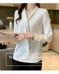 ブラウス ボウタイ レディース 長袖 オフィス フォーマル 長袖シャツ 卒業式 入学式 春 秋 冬 fengxz101