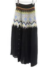 タグ付き　LOEWE ロエベ　レザースカート　花柄　ブラック　黒 タグ付き LOEWE ロエベ レザースカート 花柄 ブラック 黒 タグ