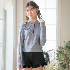 【グレンチェック】ラッシュガード+フリルパンツセット TAK キッズ キャサリンコテージ