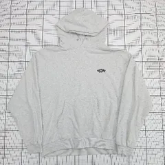 ◇ ⊇ VANS ヴァンズ ブランドロゴプリント 長袖 プリントフーディープルオーバー パーカー サイズM グレー系 メンズ　E  【1507280012987】