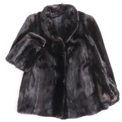 SAGA MINK サガミンク シェアードミンク コート 逆毛衿 ぽんぽんボタン サガミンク シェアードミンク メンズ 毛皮コート モスグリーン