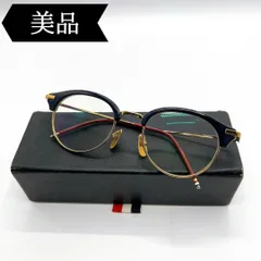 サングラス/メガネTHOM BROWNE トムブラウン メガネ TB-706-B NVY GLD