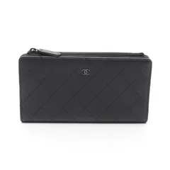 シャネル CHANEL 二つ折り長財布 マトラッセ ソーブラック ブラック カーフ（牛革） マトラッセ ラウンド長財布 レディース Used Aのサムネイル