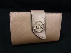 ■美品■ MICHAEL KORS マイケルコース レザー 二つ折り 財布 ウォレット 小銭入れ 札入れ レディース シャンパンゴールド系 DH9555