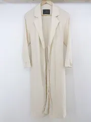 ◇ ◎ green label relaxing UNITED ARROWS ウエストゴム 薄手 長袖 コート サイズ34 ライトベージュ レディース P  【中古】 【1209160002421】